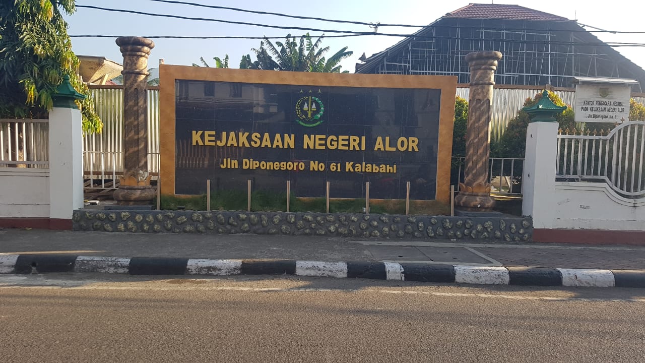 Kantor Kejaksaan Negeri Alor yang sedang direnovasi. FOTO: OM MO/RP